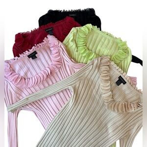 FIVE! Long Sleeve Embellished Tops From Prominence. Size XL